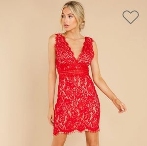 Lace Red Dress